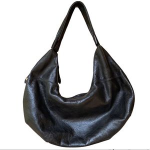 Hobo International Black Leather Hobo Shoulder Bag
